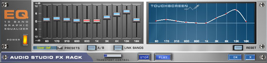 EQ в Magix Audio Studio 2003 deluxe