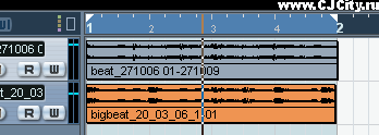 Рисунок 10 - Нарезка превратилась в цельный семпл. Steinberg Cubase SX 3