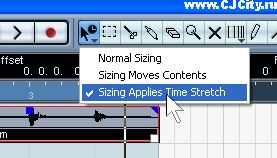 Рисунок 6 - Режим подгонки во времени в Steinberg Cubase SX 3