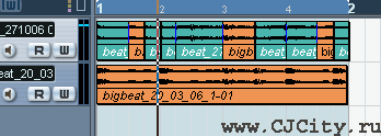 Рисунок 9 - Нарезаный семпл в Steinberg Cubase SX 3
