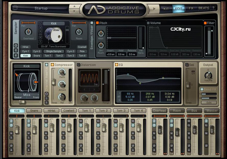 Краткое описание программы Addictive Drums