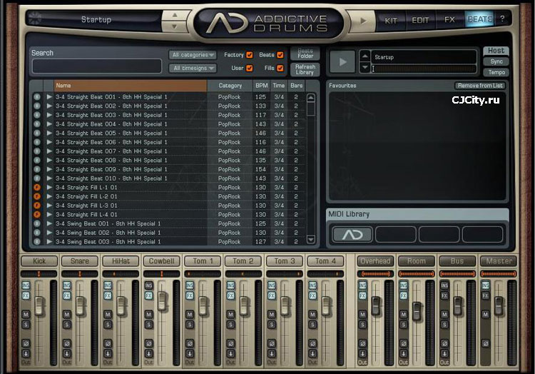 Краткое описание программы Addictive Drums