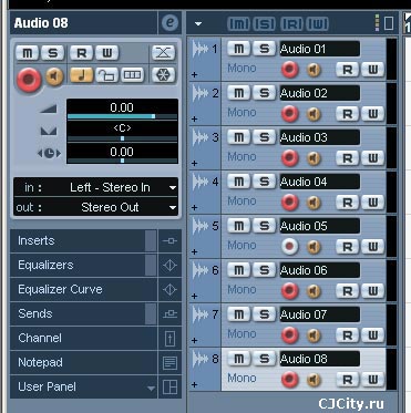 Аудио и MIDI треки