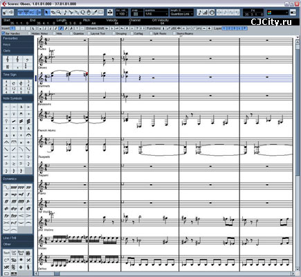 Нотный редактор Cubase 4